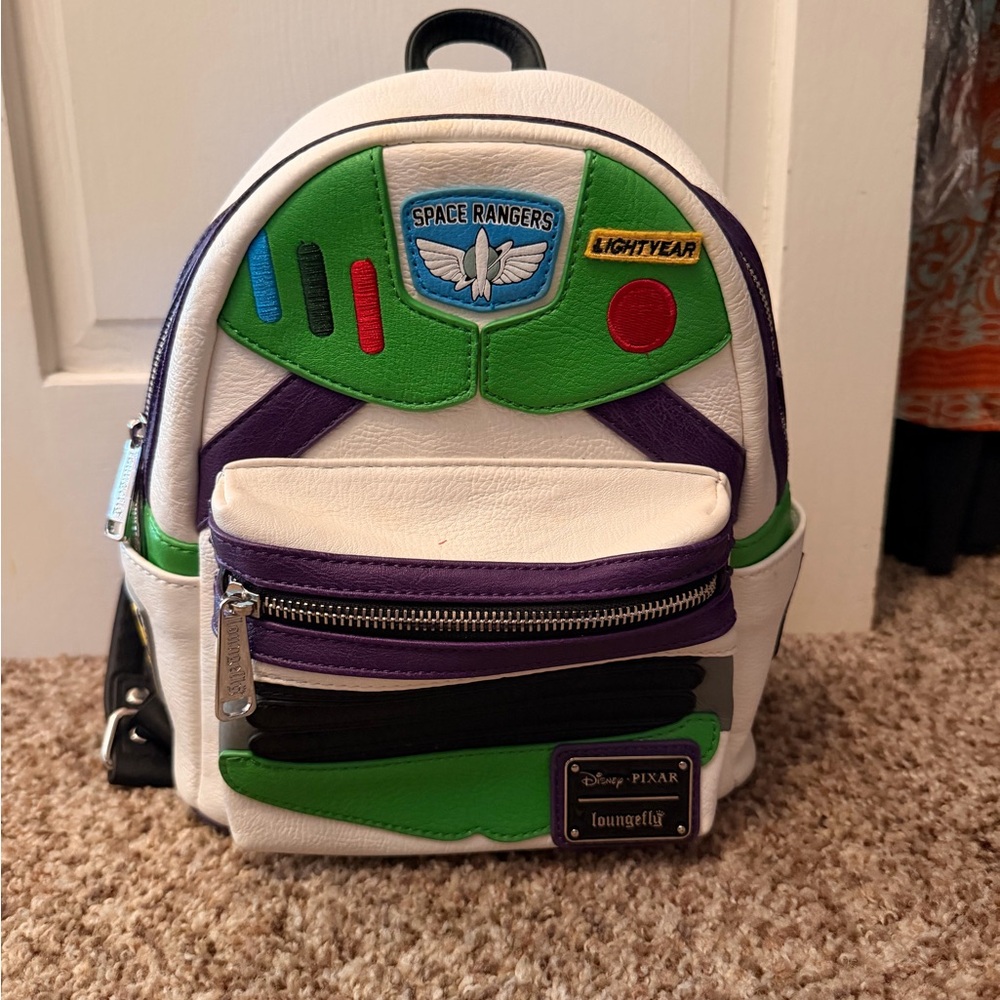 Loungefly Buzz Lightyear Backpack - Green, Purple, White